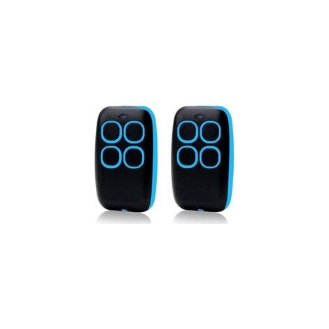 Télécommande universelle 2 pièces 4 en 1 pour portails et garages – Télécommande multi-fréquence Rolling Code 280 à 868 MHz, programmateur auto-apprenant avec liste de compatibilité