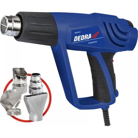 Pistola de calor DEDRA 2000W - Ajuste de temperatura y flujo de aire