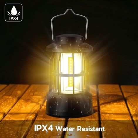 Camping Light with Battery, Camping Lantern Lightness Dimmable, Portable IPX4 Waterproof Camping Light, for Camping, Power Outages, Emergency (1/5)