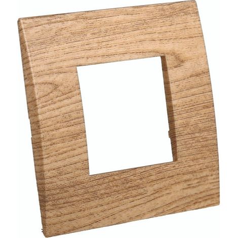Placca Plastica Serie Venus 2P Colore Legno Scuro Compatibile Con Vimar Arke (1/3)