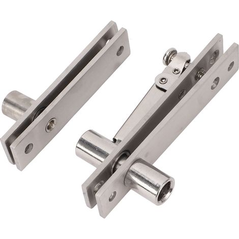 Charnière pivotante à rotation à 360 degrés, capacité de charge de 300 lb, en acier inoxydable, invisible, pour portes à cadre en bois et aluminium (1/5)