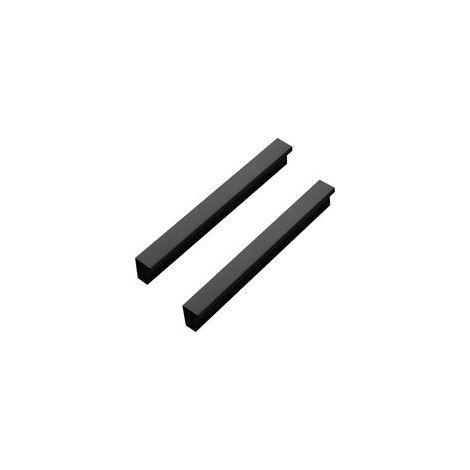 Poignées de Tiroir en Aluminium L 90°, Noir, 160mm, 2 Pièces, Modernes, Pour Portes et Tiroirs, Facile à Installer avec Vis Incluses (M4x22mm) (1/5)