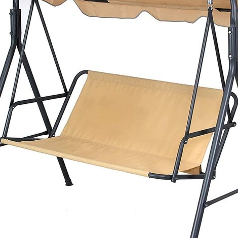 Housse de rechange pour balancelle de jardin, tissu Oxford 600D résistant, 115 x 48 x 48 cm, beige / Housse de siège uniquement (1/4)