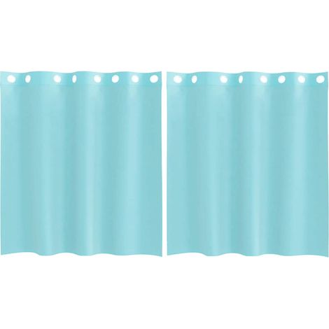 Maison Exclusive - Rideaux en voile avec œillets 2 pcs turquoise