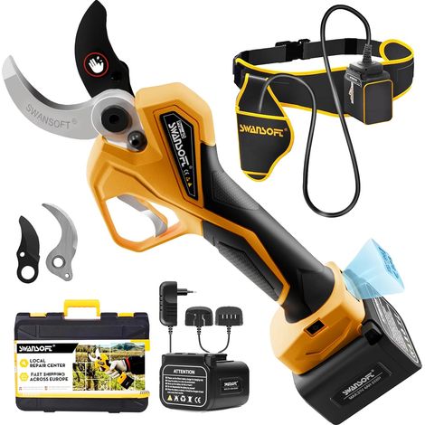 Sécateurs sans fil, batterie 21V 4Ah, fonction de coupe progressive, moteur sans balais (1/2)