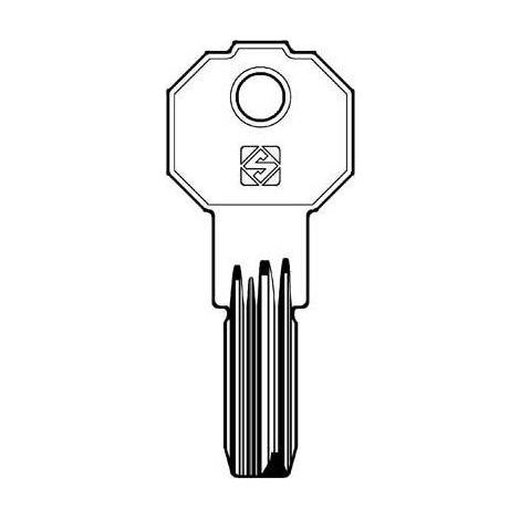 CHIAVE PUNZONATA PREFER PF22 SILCA - OTTONE NICHELATO - 5 pezzi