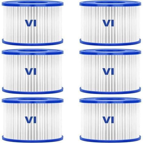 Filtre de piscine - AUTREMENT - Bestway 58323 - Pack de 6 - Type VI - Multicolore - POM (1/4)
