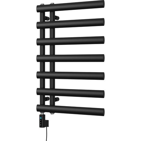 Elyan - Black Electric Towel Rail H766mm x W500mm 300w Thermostatic WIFI (1/3)