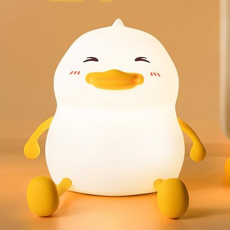 Veilleuse LED rechargeable en forme de canard – Veilleuse pour enfants – Lumière douce et apaisante – Idéale pour une table de chevet (1/5)