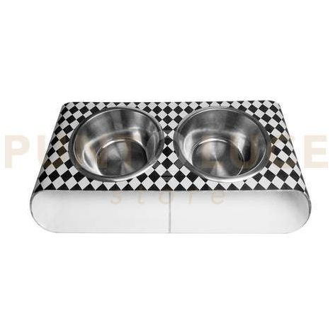 PORTACIOTOLE DOPPIO PICCOLO PET BIANCO E NERO