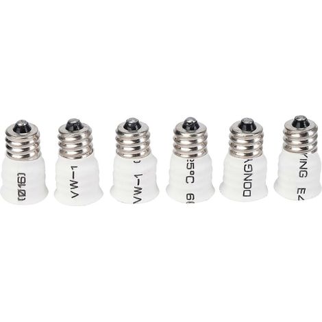 Confezione da 6 adattatori per lampadine da E12 a E14, portalampada a LED, di alta qualità. (1/5)