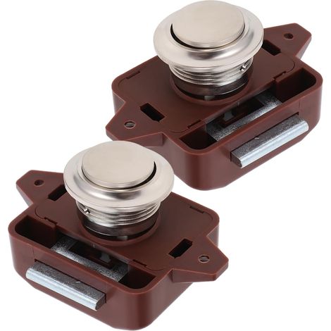 Verrous à bouton, poussoir Artibetter en 2 pièces pour tiroirs, car (1/5)