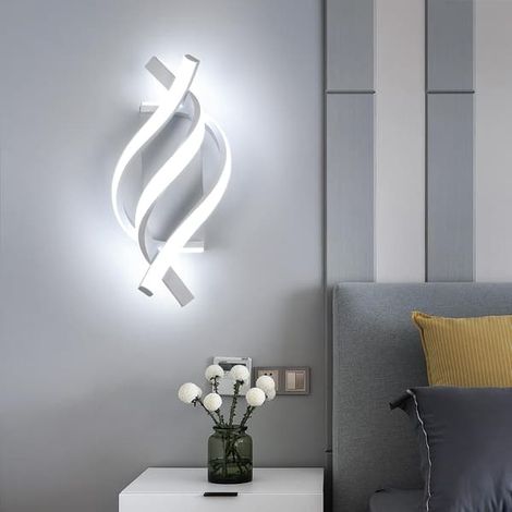 BelleRise - Applique murale LED en spirale 21W, blanc froid 6500K, éclairage intérieur pour chambres et salons (1/5)