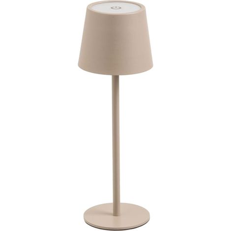 Lampe LED sans fil greige tactile 27 cm rechargeable USB (1/5)