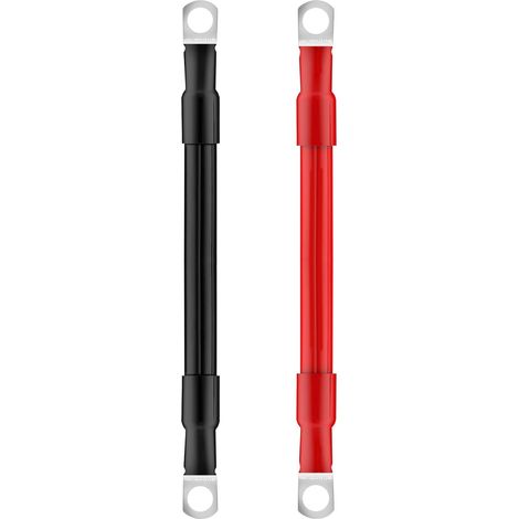 Cable Batterie Voiture 25mm² 15cm Câble Onduleur 3AWG 12V avec M10 Cosses à œillets pour Camion Auto Moto Marine Solaire Rouge Noir (1/5)