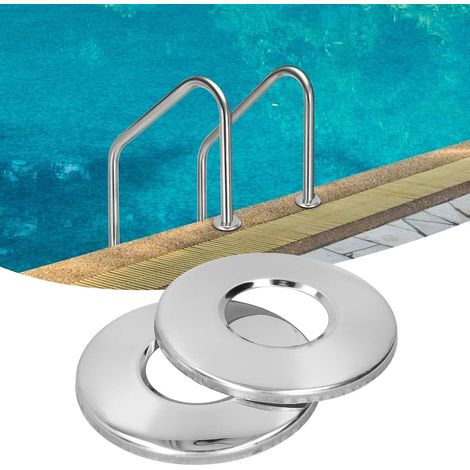 Lot de 2 plaques de rechange pour balustrade de piscine ou spa Finition en acier inoxydable anti-corrosion (1/5)
