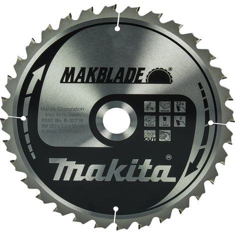 MAKITA B-32736 MAKBLADE PLUS for Wood 260mm x 30mm x 32T