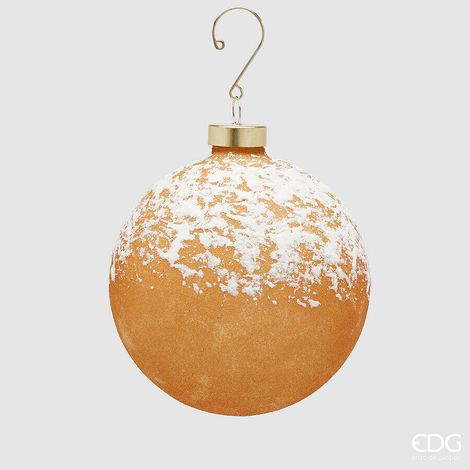 EDG Enzo De Gasperi Addobbo Natale Palla Marzapane D 11 Cm Hazelnut