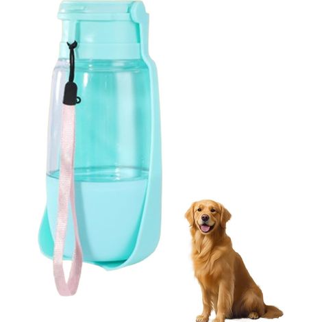Borraccia per cani, borraccia portatile per animali domestici da 350 ml, borraccia pieghevole per cani, distributore d'acqua multifunzionale per esterni, per campeggio, escursionismo, viaggi