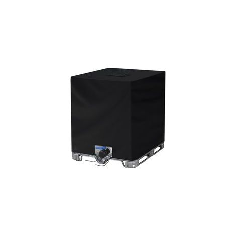 IBC Couvercle de réservoir d'eau Anti-poussière Anti-UV, 210D Housse de Protection, bâche de Protection, Convient pour réservoir IBC 1000 L (120 x 100 x 116 cm Noir) (1/5)