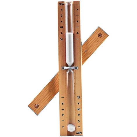 Sablier mural rotatif en bois pour sauna, 15 minutes (1/5)