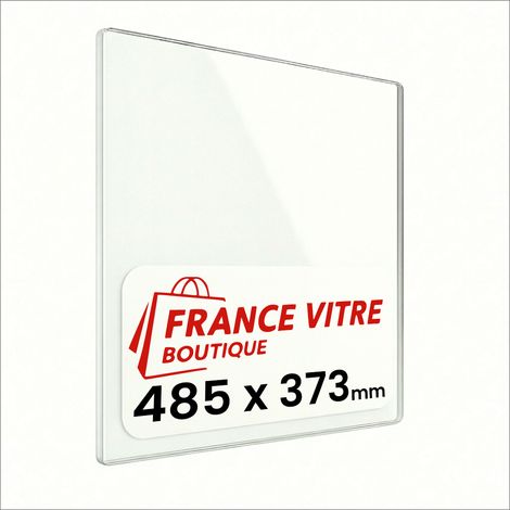 485 x 373 x 4 mm - Vitre de cheminée pour insert et poêle à bois - verre de rechange - France Vitre - jusqu'à 800°C - 373 x 485 x 4 mm (1/5)