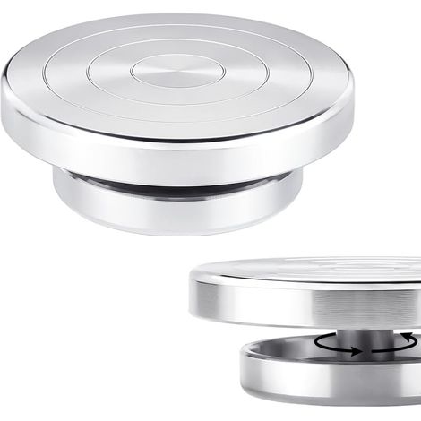 Plateau Tournant En Alliage d Aluminium 11cm à Billes pour Céramique Modélisation avec Support Rotatif pour Décoration et Sculpture (1/5)