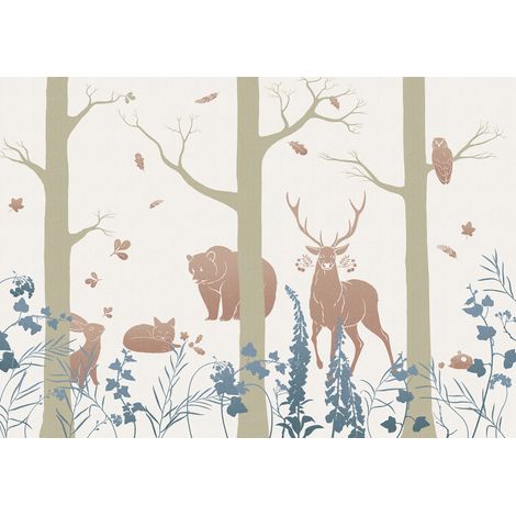 Papier peint panoramique enfant Animaux de la Forêt (1/5)