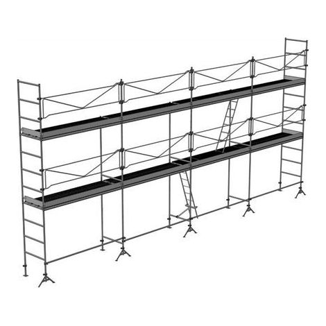 Matisère – Échafaudage de maçon 78m² – Hauteur de travail max 6m – Structure sans outils – Kit de sécurité inclus – DCM78S (1/4)