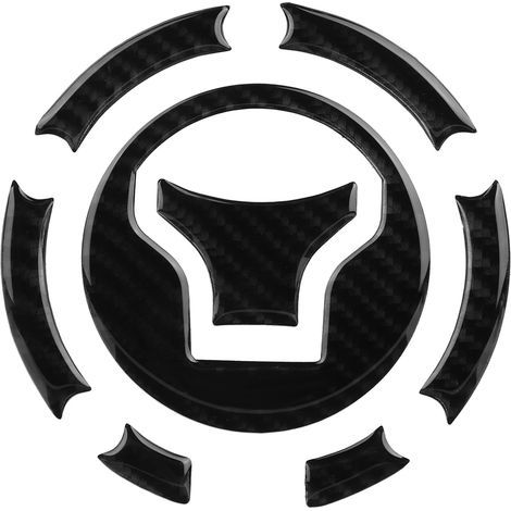 Pegatina para motocicleta de alta calidad, duradera y resistente a los arañazos, fabricada en fibra de carbono negra decorativa para automóviles. (1/5)