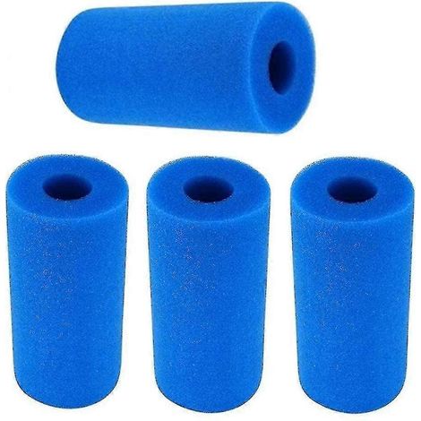 [RM] Lot de 4 filtres de piscine, filtres en mousse lavables et réutilisables pour spa Intex type A-AquaForge (1/4)