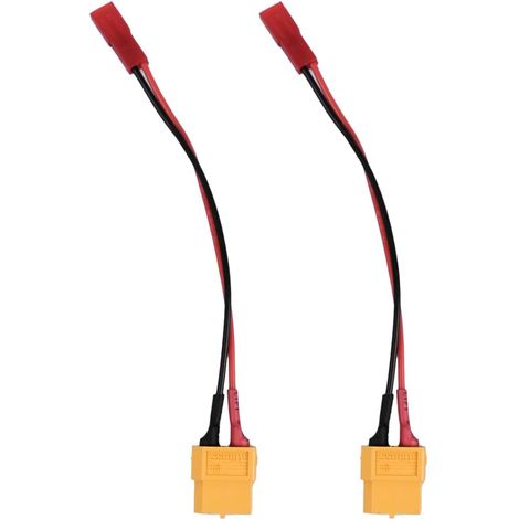 Adaptateur XT60 2 pièces XT60 Femelle vers JST mâle câble Adaptateur ESC de Batterie pour Voiture RC Quadcopter (1/5)
