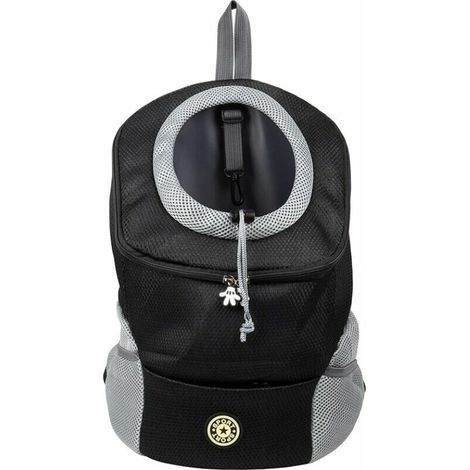1 transportín portátil y cómodo para mascotas, ideal para ciclismo, senderismo, viajes y compras (S, negro). (1/4)
