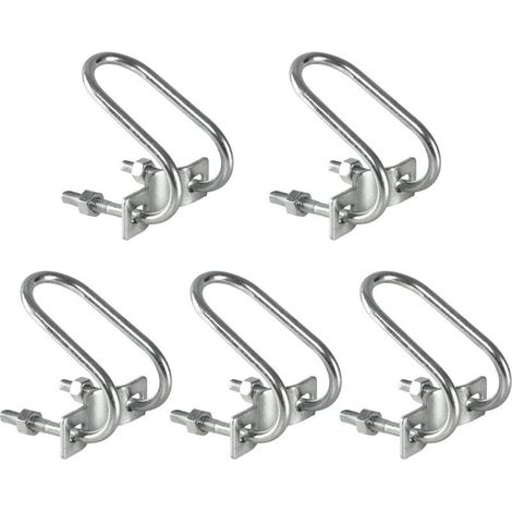 Ensemble de 5 supports de parasol pour balcon, support de parasol pour chaise de pêche, base de parasol compacte, support de montage universel en métal, convient aux supports de parasol fixes pour bal (1/4)