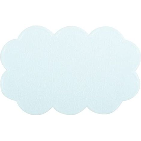 Lot de 4 Tapis antiderapants de Douche ou Baignoire PVC Nuages 14,5x9cm Blanc (1/3)