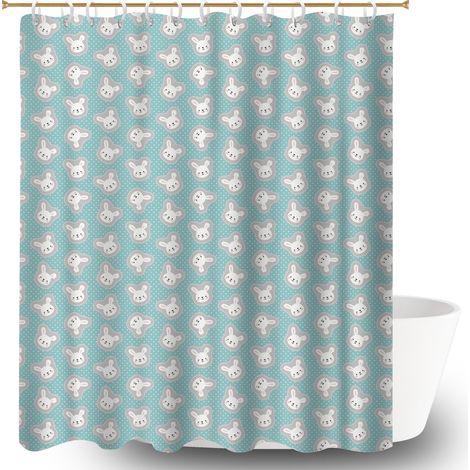 Rideau douche imperméable polyester 180x180 design bâche de douche pour préparer la maison avant l’arrivée d’invités (1/5)