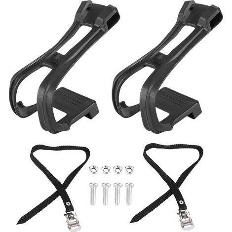 Clip d'orteil de vélo, Clip d'orteil de vélo de vélo Clips et Sangles de pédale d'orteil pour vélo de Route Fixie antidérapant (1/5)