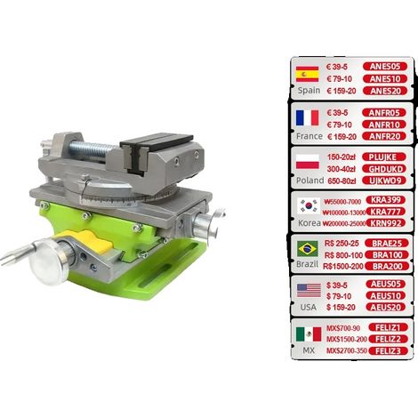 Mesa de trabajo de aleación de aluminio, recorrido del eje X de 80 mm, recorrido del eje Y de 67 mm, tamaño máximo de sujeción de 77 mm, ángulo de rotación de 90°. (1/5)