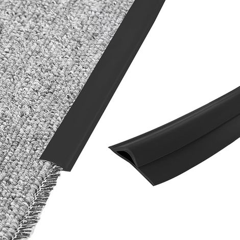 Flexible Edge Tape for Carpet,10ft Self Adhesive Edge Tape,Transition Tape for Carpet,Door Edge Protection,Black (1/4)