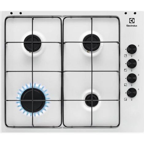 Electrolux KGS6404W Blanc Encastrable 59,5 cm Gaz 4 Brûleurs (1/2)