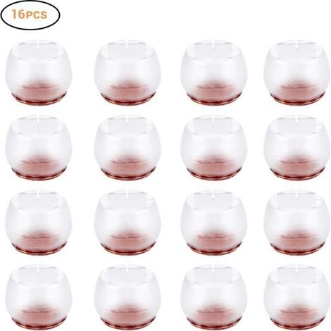 16pcs Silicone chaise casquettes pieds, Anti-Scratches Feet Pads, Appropriées aux jambes rondes 21-25mm, Antidérapant feutre (1/4)