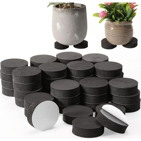 Pieds Pour Pots De Fleurs - Mousse Naturelle - 5 Cm Diametre - 1 5 Cm Hauteur - Pour Drainage Et Protection Sol - Lot De 100 (1/5)