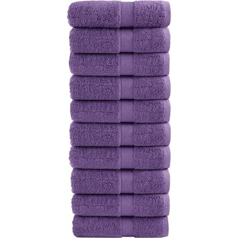 Serviettes d'invités haut de gamme SOLUND, lot de 10. Violet, 30 x 50 cm, 600 g/m². (1/5)