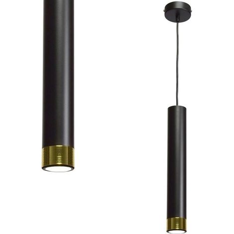 Milagro Dani lampada sospesa oro e nera regolabile 90 cm