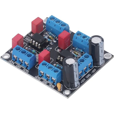 Module Préamplificateur Audio 4 Canaux NE5532 5W Alimentation DC12V-15V Carte Ampli Casque (1/5)
