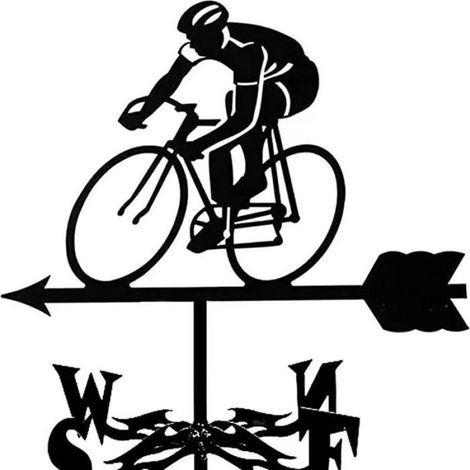 Girouette Outil de mesure pour cyclistes - Indicateur de direction du vent, pour clôture, garage, grange, terrasse, cour, g (1/4)