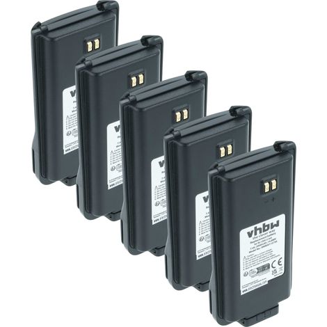 vhbw 5x Battery compatible with Hyt / Hytera TC-626, TC-620, TC-610P, TC-610, TC-618, TC-610S Radio, Walkie-Talkie (2000 mAh, 7.4 V, Li-Ion) (1/4)