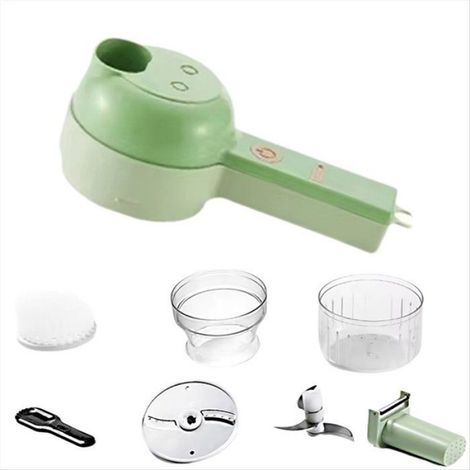 1 Ensemble Coupe Légumes Électrique, Robot Culinaire Sans Fil 40W, Hachoir Portable Rechargeable pour Fruits et Viandes (1/5)