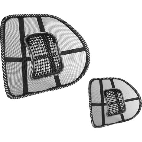 Coussin lombaire Chaise Bureau, Support Mesh Massage, Correcteur Posture, Soulagement Douleur Dos Oreiller, Siège Ergonomique, Maison, Bureau et Véhicules 2 pcs (1/5)