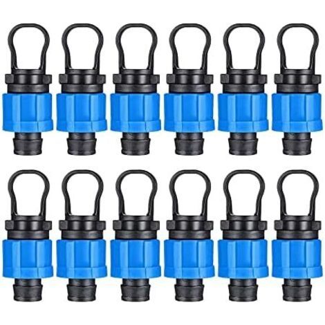 CSPARCV Pack of 12 1/2" Drip Irrigation End Caps - Universal Connection - Compatible with 16-17 mm Drip Strips--DTEKGAZ